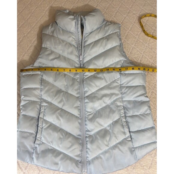 So Authentic American Heritage Light Blue Full Zip Puffer Vest Side Pockets Sz L - Picture 16 of 16